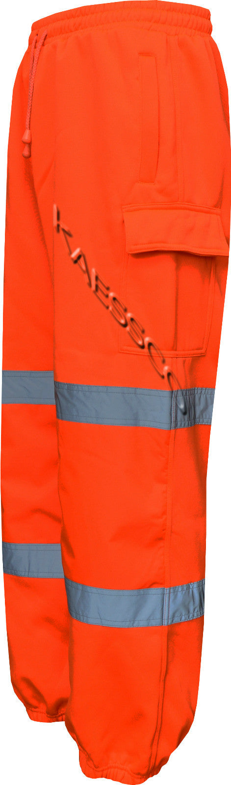 Hi Viz Combat Work Wear Jogging Bottoms Thick Brush Fleece Trouser Joggers