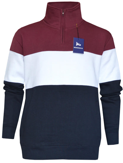 Beebizco ColourBlock Quarter Zip Jumper