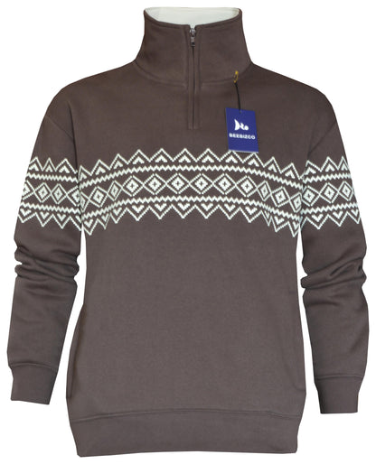 Beebizco Geometric Quarter Zip Jumper