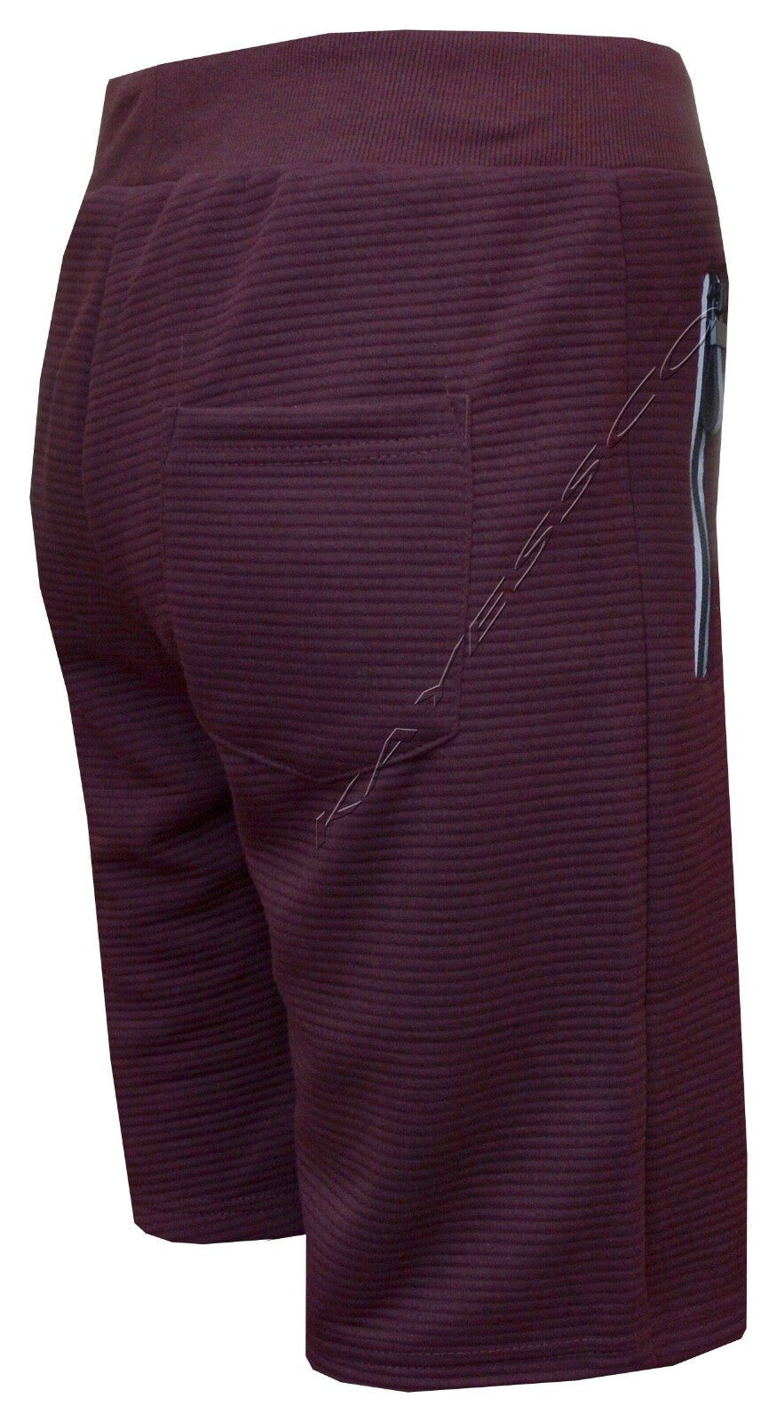 Mens Plain Sports Running GYM Training Elastic Jogging Fleece Shorts Zip Pockets