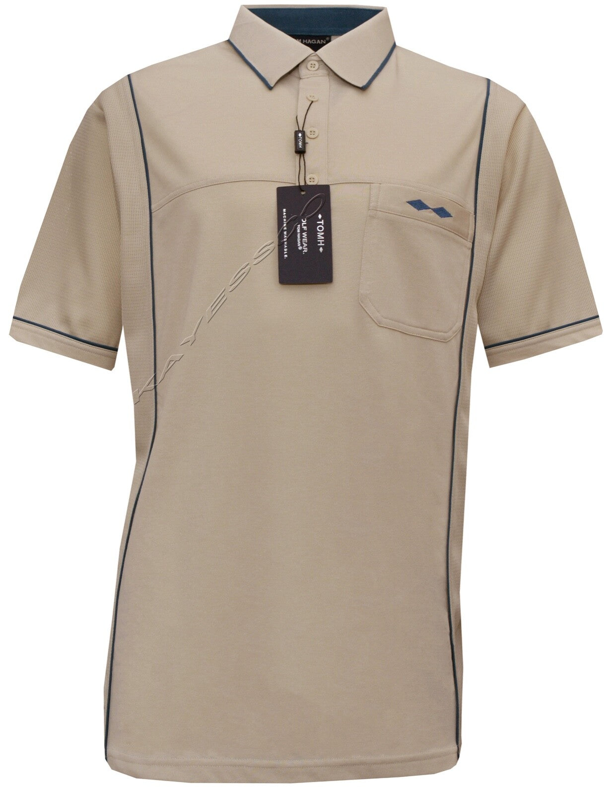 Mens Short Sleeve Golf  Polo Shirt Top Casual with Pocket M - 6XL by Tom Hagan