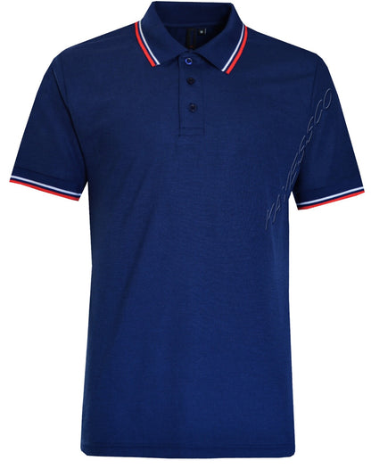 Mens Short Sleeve Polo Shirt Plain Pique Double Tipping Collar Causal Top M-XXL
