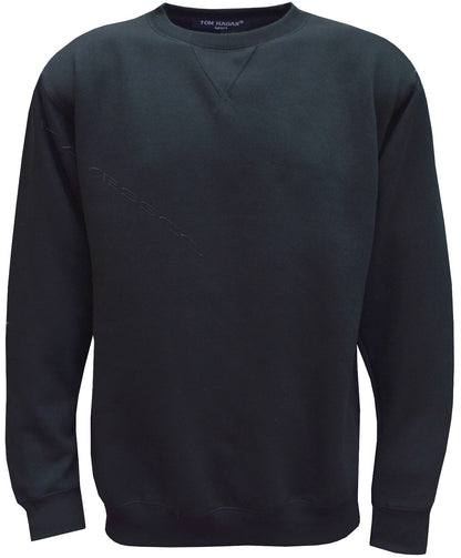  Mens Plain Casual Work Sweatshirt Gym Sports Sweater Top 3XL-5XL By Tom Hagan