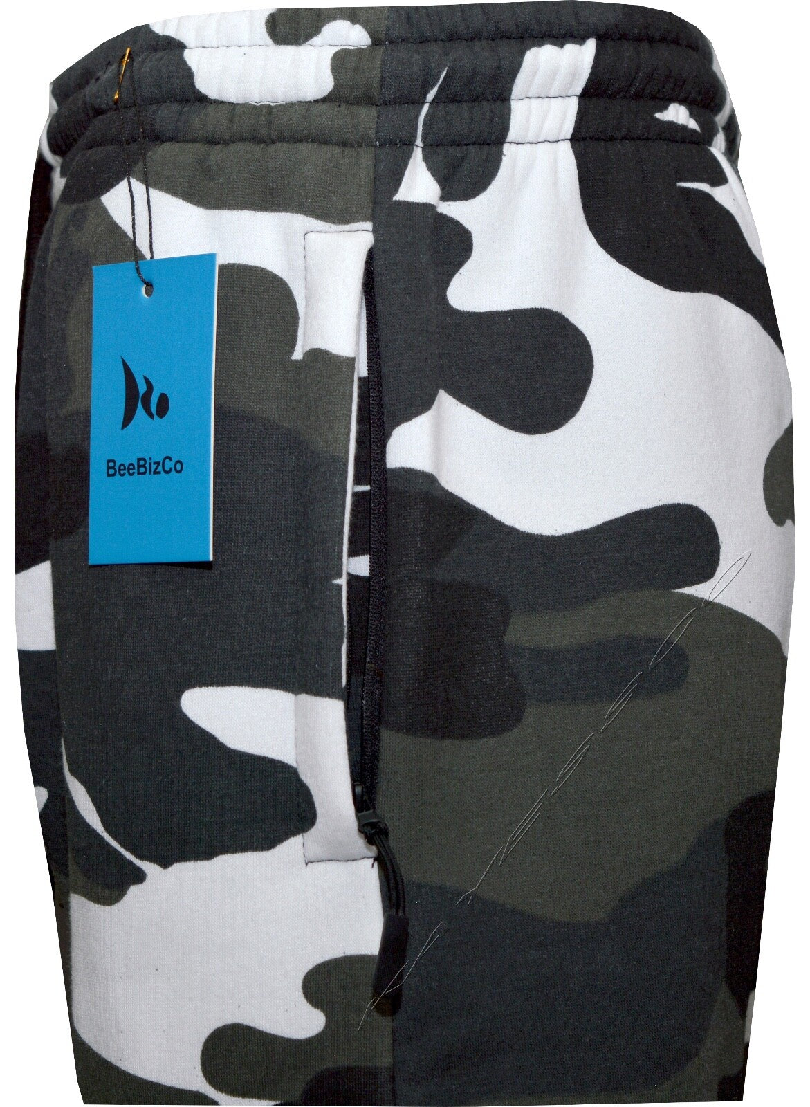 Mens Elasticated Cargo Combat Joggers Camouflage Bottoms with Zip Pockets M-3XL 