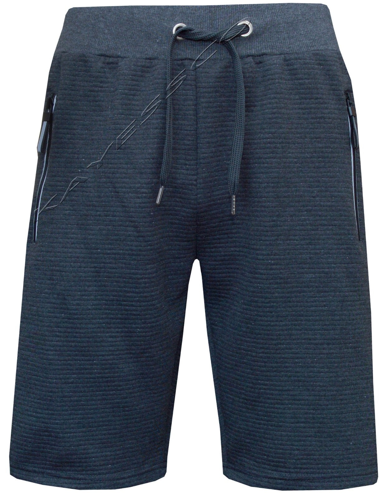 Mens Plain Sports Running GYM Training Elastic Jogging Fleece Shorts Zip Pockets