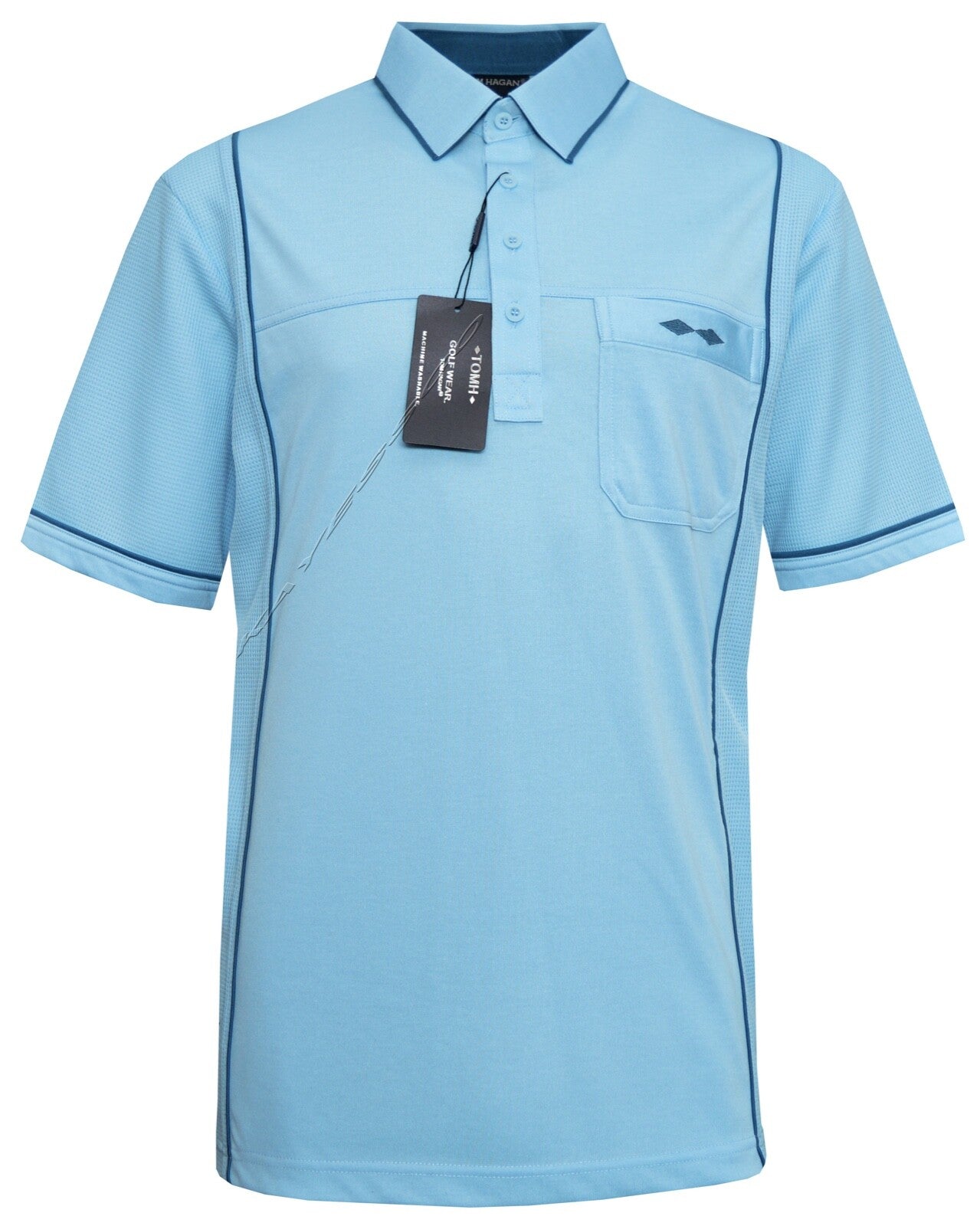 Mens Short Sleeve Golf  Polo Shirt Top Casual with Pocket M - 6XL by Tom Hagan