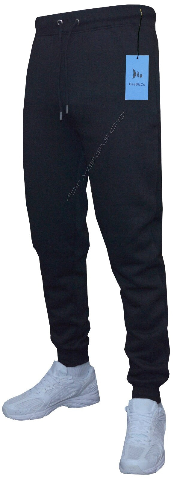Mens Slim Fit Jogging Bottoms Plain Track Sweat Pants Skinny Zip Pockets S - 2XL