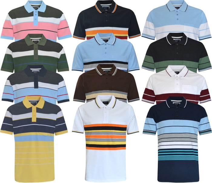 Beebizco Striped Polo Shirt with Pocket