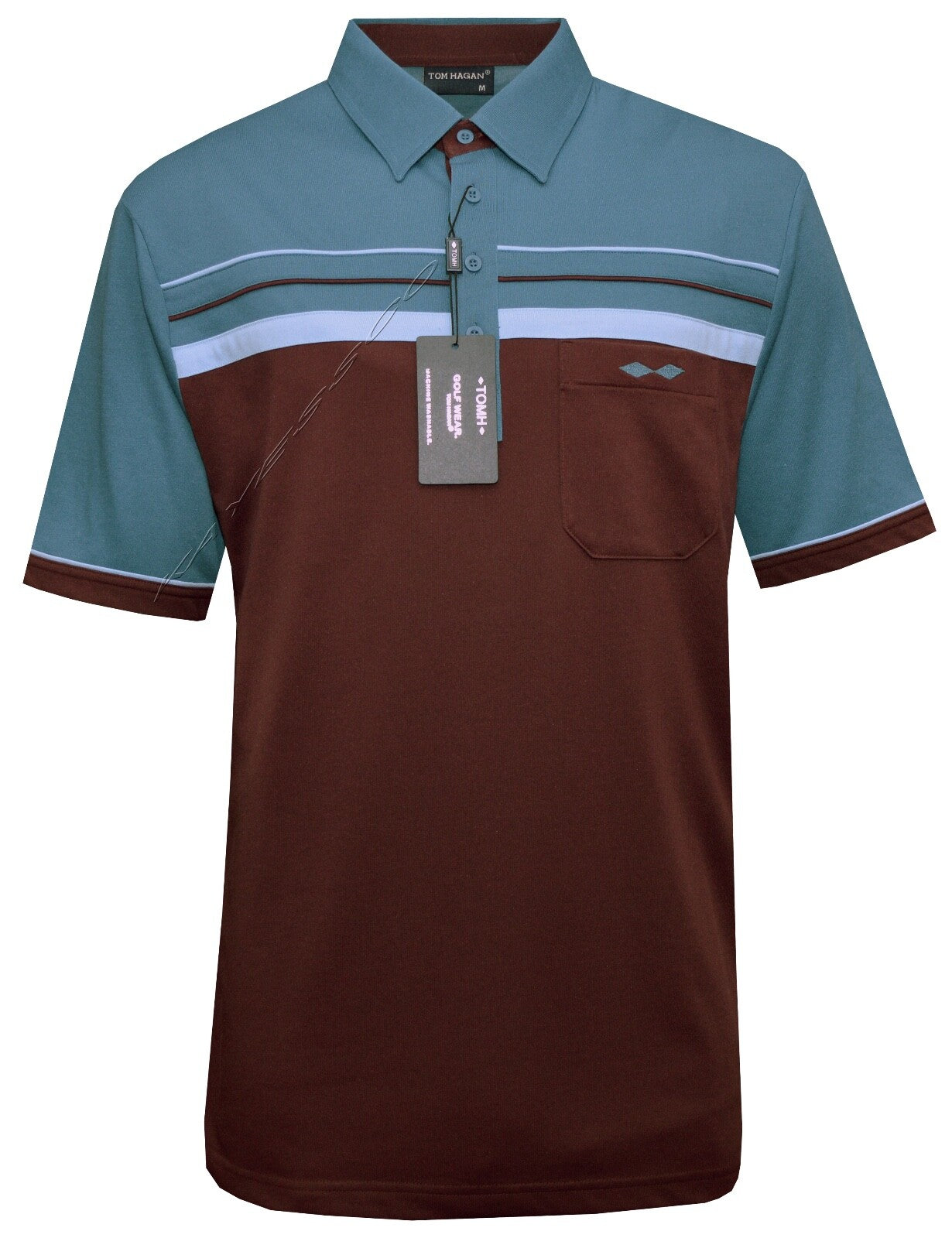 New Mens Short Sleeve Golf Polo Shirt T- Shirt Top Casual M - 6XL by Tom Hagan