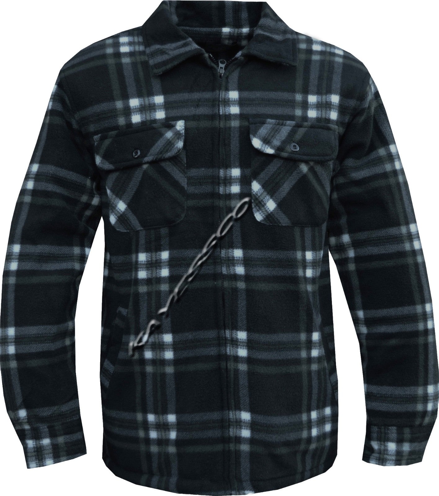 Mens Fleece Padded Lumberjack Shirt Jacket Fur Lined Sherpa Winter Warmer M-5XL