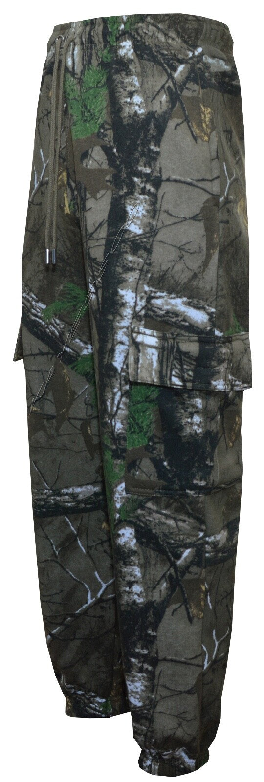 Mens Camouflage Jungle Print Cargo Combat Fleece Jogging Bottoms Trouser S-5XL