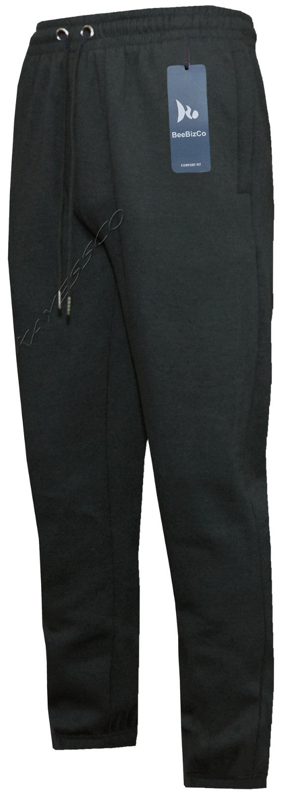 Mens/Ladies Open Hem Jogging Bottom Fleece Joggers Casual Trousers M - 6XL