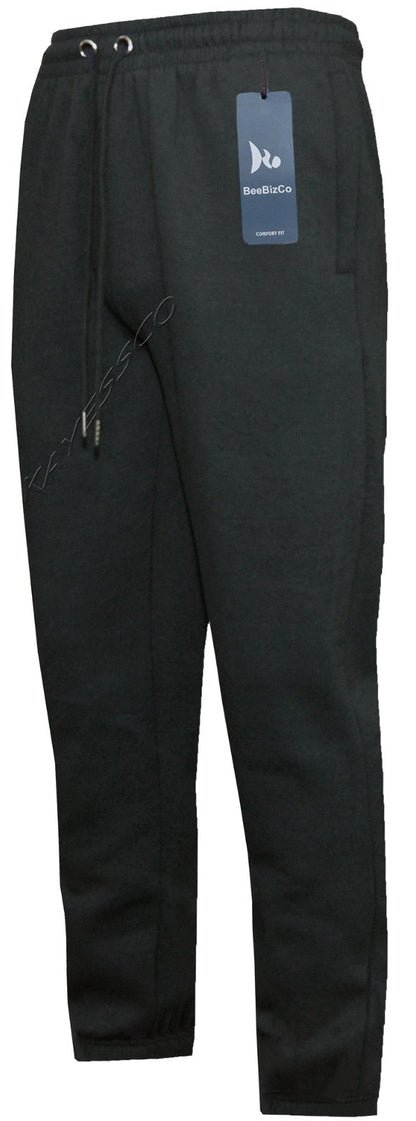 Mens/Ladies Open Hem Jogging Bottom Fleece Joggers Casual Trousers M - 6XL