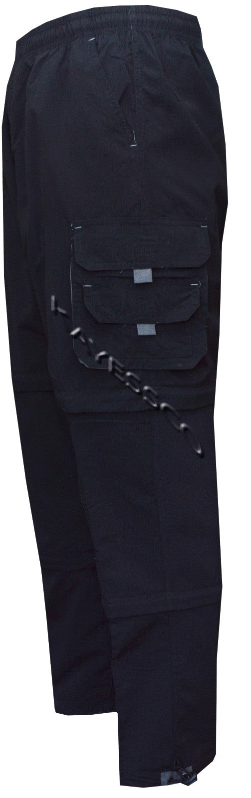  Mens Zip Off Cargo 3 in1 Trousers Tracksuit Sport Casual Bottoms Shorts 3/4
