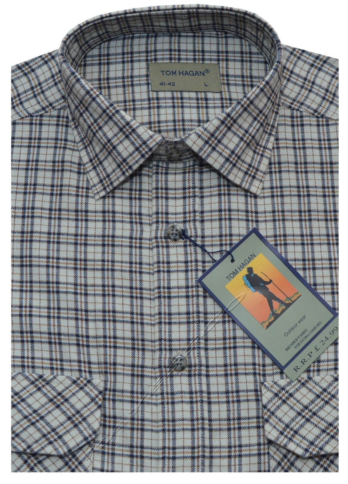 Mens Traditional Country Classics Long Sleeve Check Shirts M - 6XL By Tom Hagan