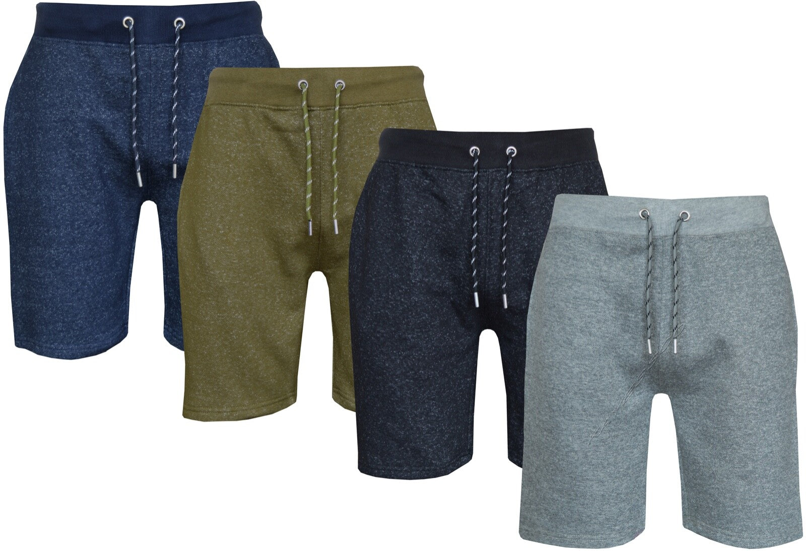 Mens Grindle Print Jogger Shorts Zip Pockets Fleece Comfort Casual Wear S - XXL