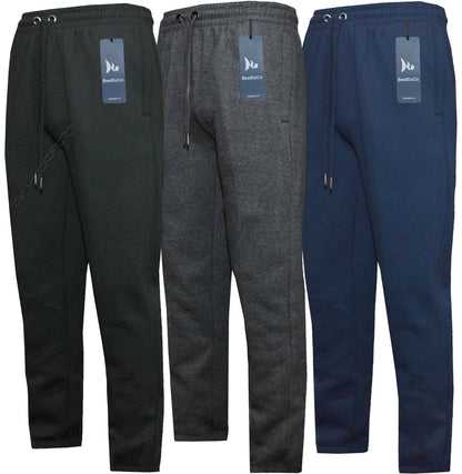 Mens/Ladies Open Hem Jogging Bottom Fleece Joggers Casual Trousers M - 6XL