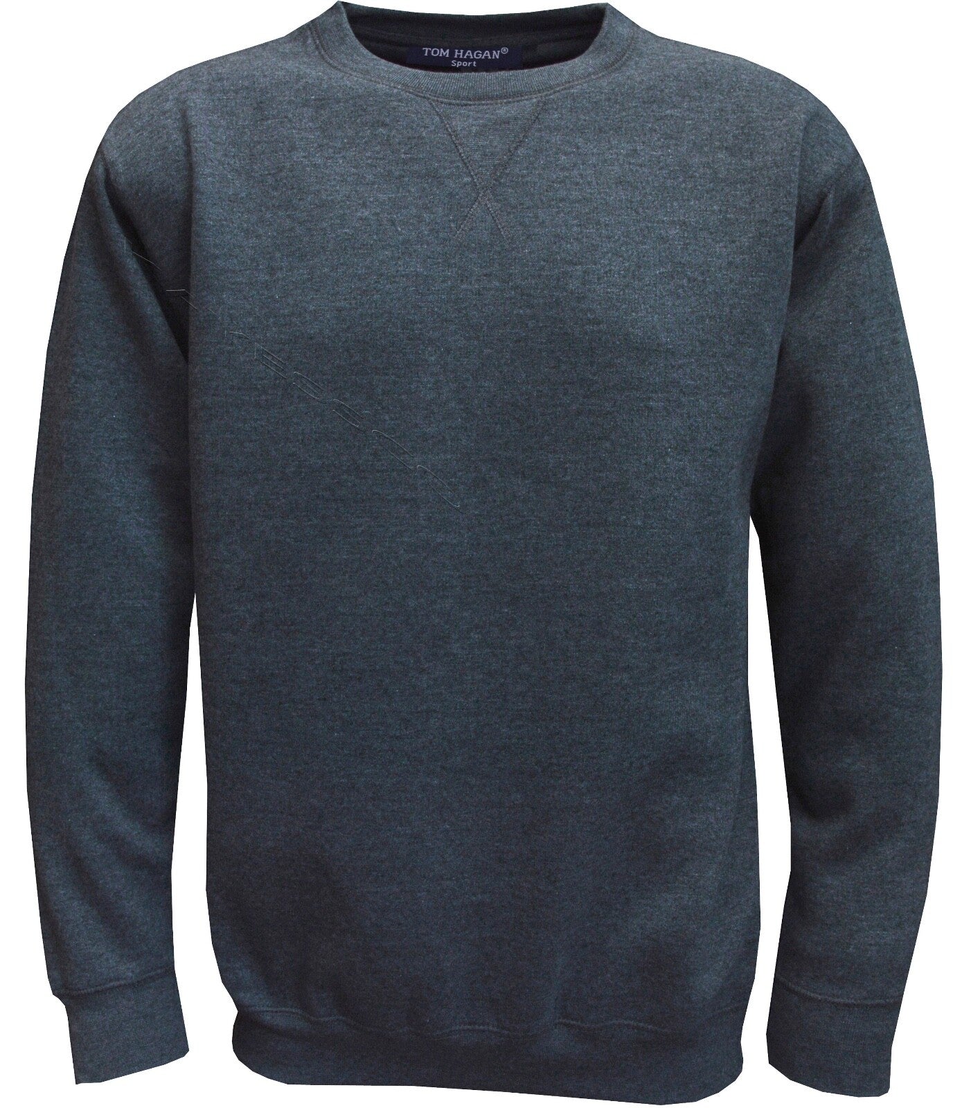  Mens Plain Casual Work Sweatshirt Gym Sports Sweater Top 3XL-5XL By Tom Hagan