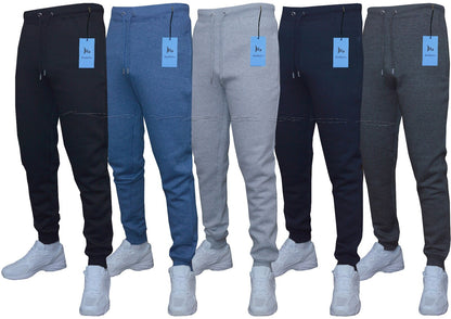 Mens Slim Fit Jogging Bottoms Plain Track Sweat Pants Skinny Zip Pockets S - 2XL