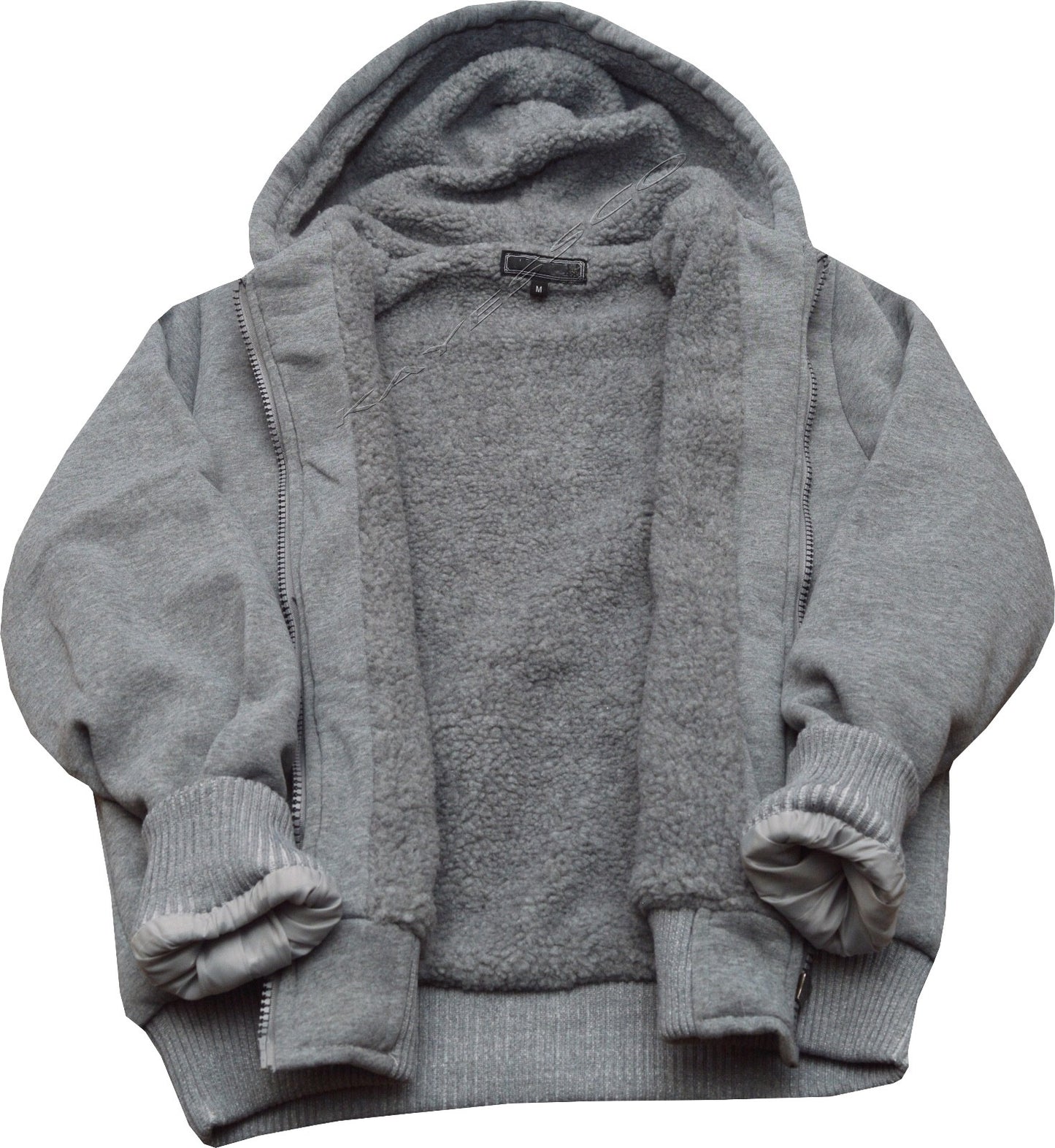 Mens/Women Fur Lined Sherpa Hoodie Hooded Top/ Winter Warmer M - XXL