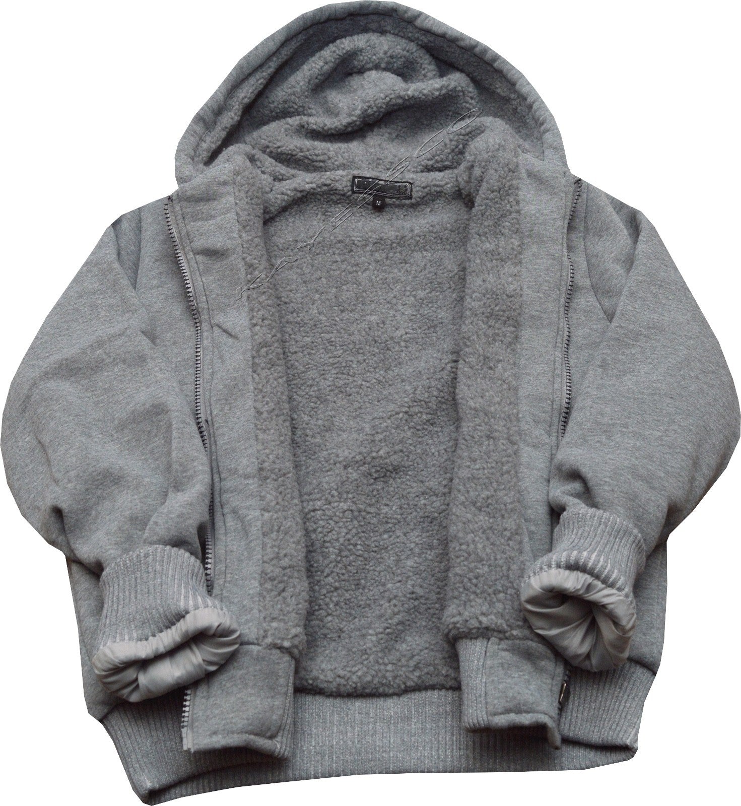 Mens/Women Fur Lined Sherpa Hoodie Hooded Top/ Winter Warmer M - XXL