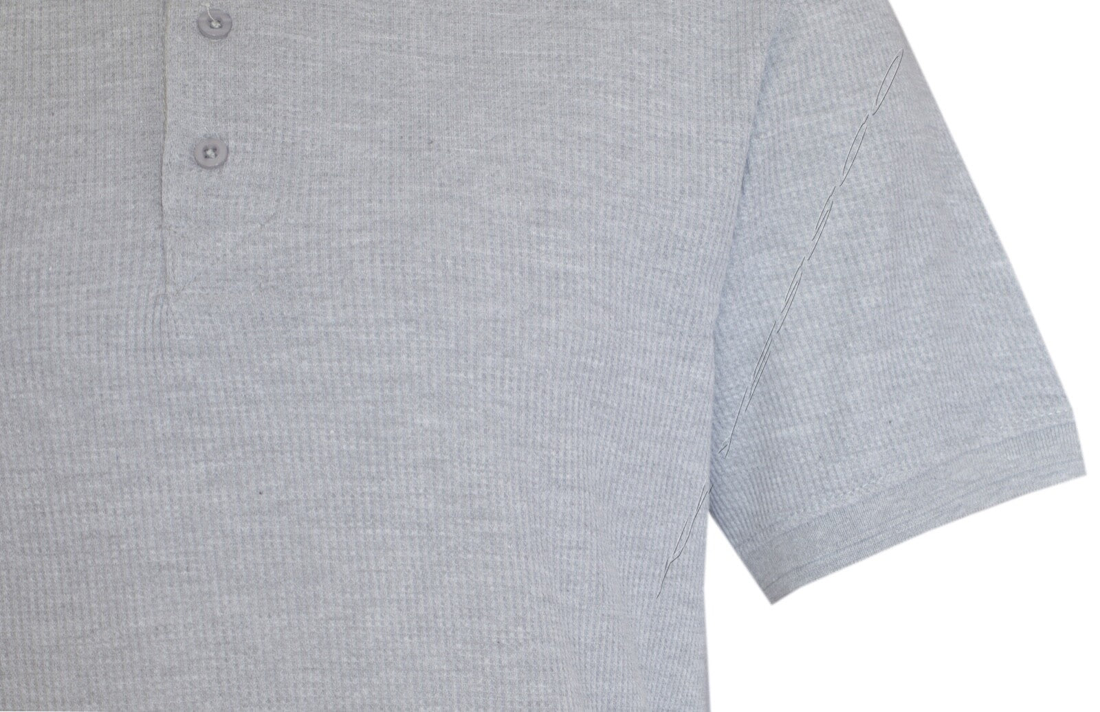 Mens Short Sleeve Polo Shirt Waffle Knit Casual Cotton Mix Thin Summer Top M-3XL