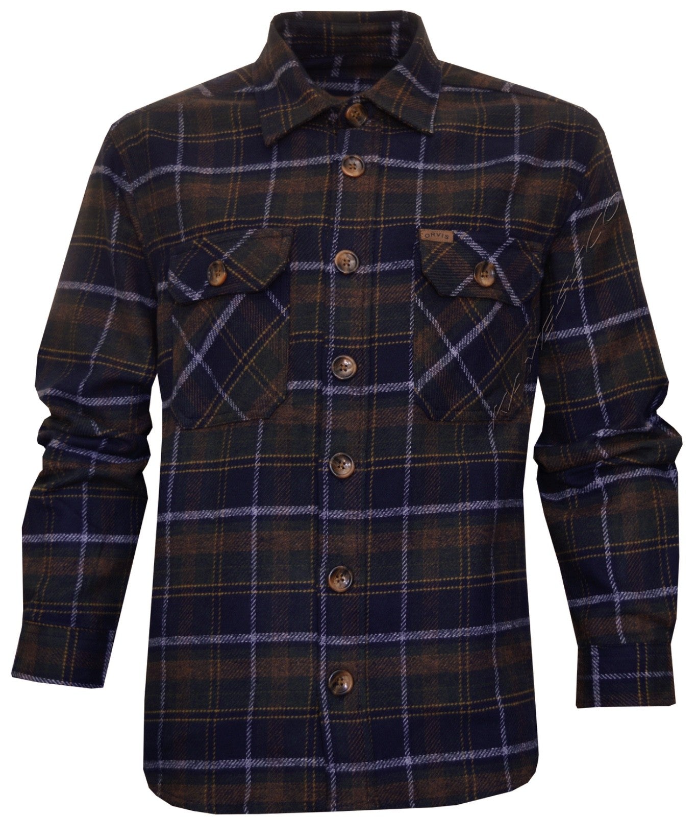 Flannel Shirt Lumberjack Yarn Dyed Check Brushed 100% Cotton w/ 4 Pockets S-XXL