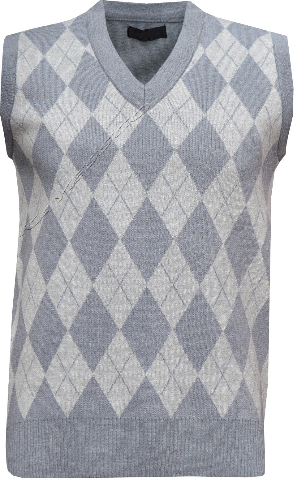 Mens Sleeveless Argyle V Neck Jumper Sweater Tank Top Pullover Golf Casual M-2XL