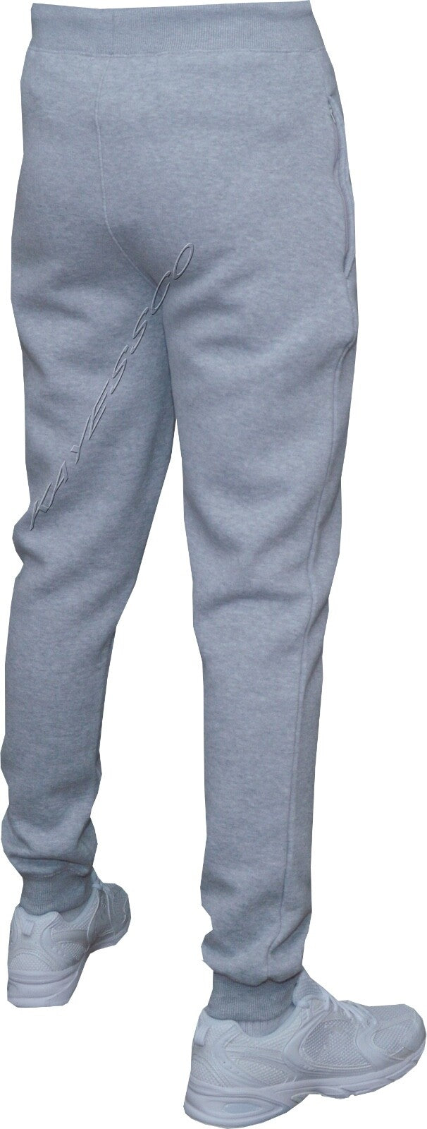 Mens Slim Fit Jogging Bottoms Plain Track Sweat Pants Skinny Zip Pockets S - 2XL