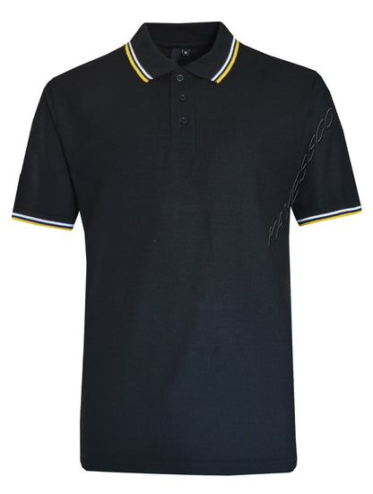 Mens Short Sleeve Polo Shirt Plain Pique Double Tipping Collar Causal Top M-XXL