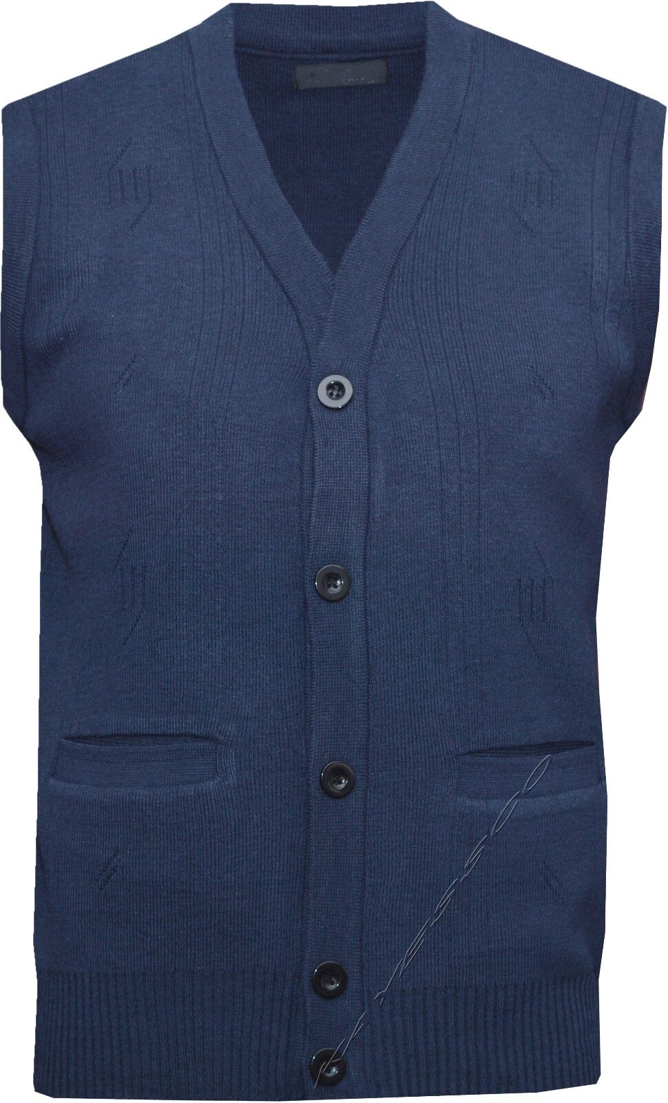Mens Sleeveless V Neck Jumper Button Up Sweater Tank Top Cardigan Casual M - 2XL