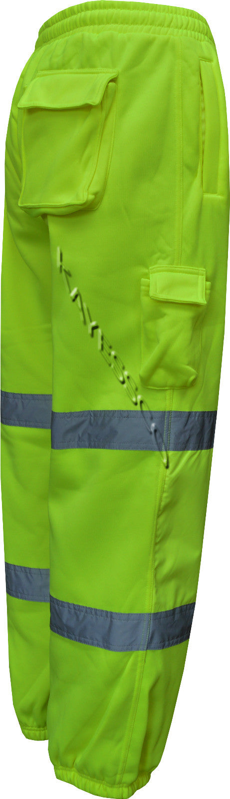 Hi Viz Combat Work Wear Jogging Bottoms Thick Brush Fleece Trouser Joggers 