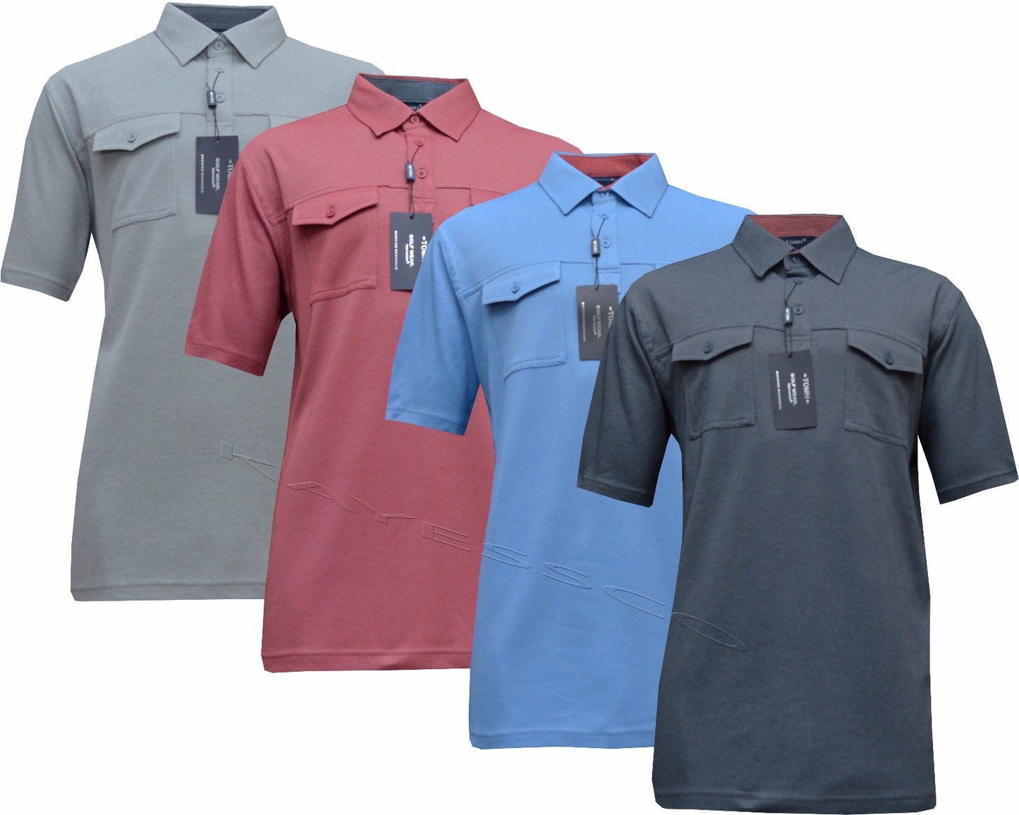 Mens Short Sleeve Golf Polo Simon Shirt T- shirt Top Casual M - 6XL by Tom Hagan