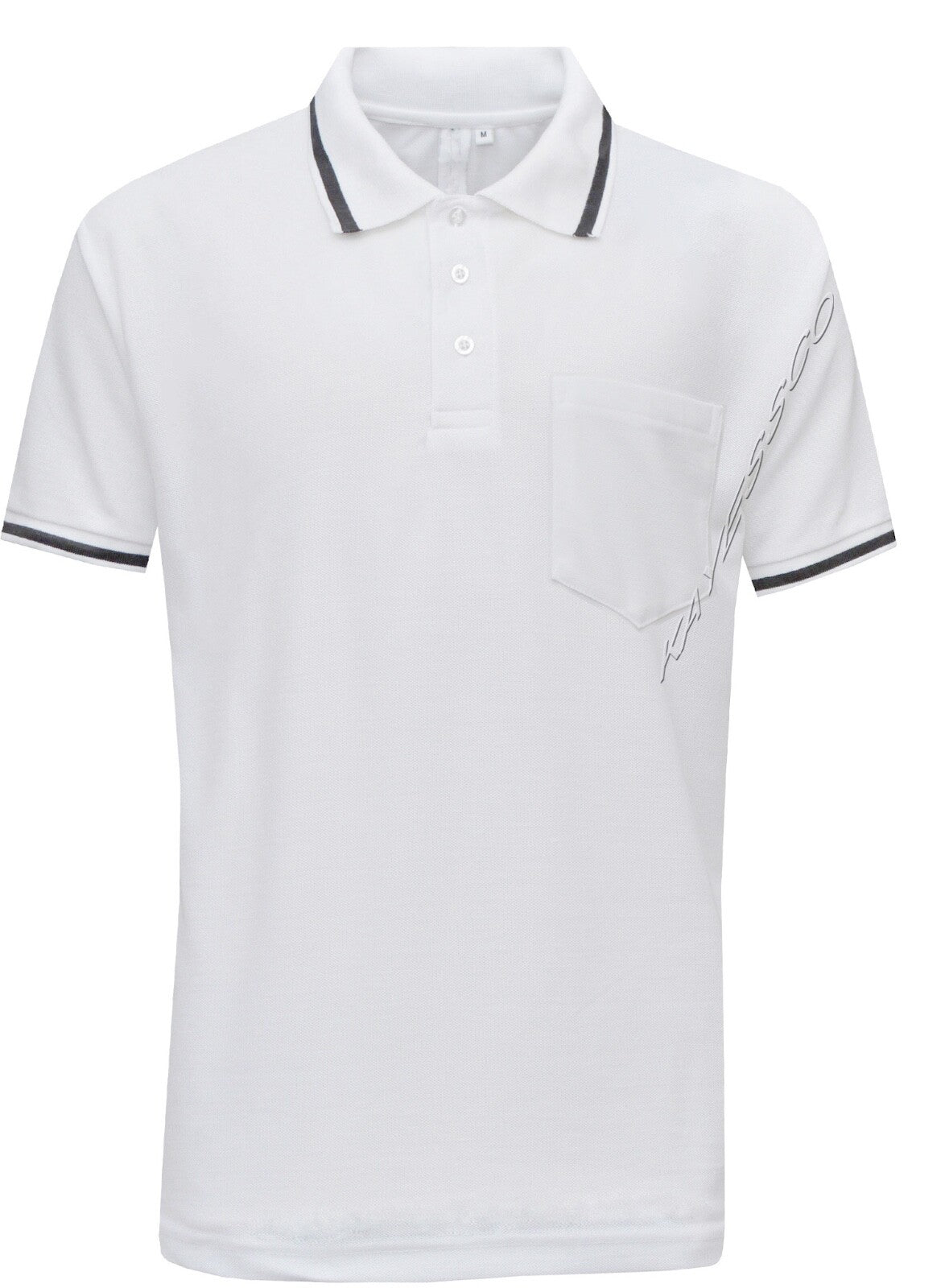 Mens Short Sleeve Polo Shirt Plain Single Tipping Collar with Pocket M - XXL