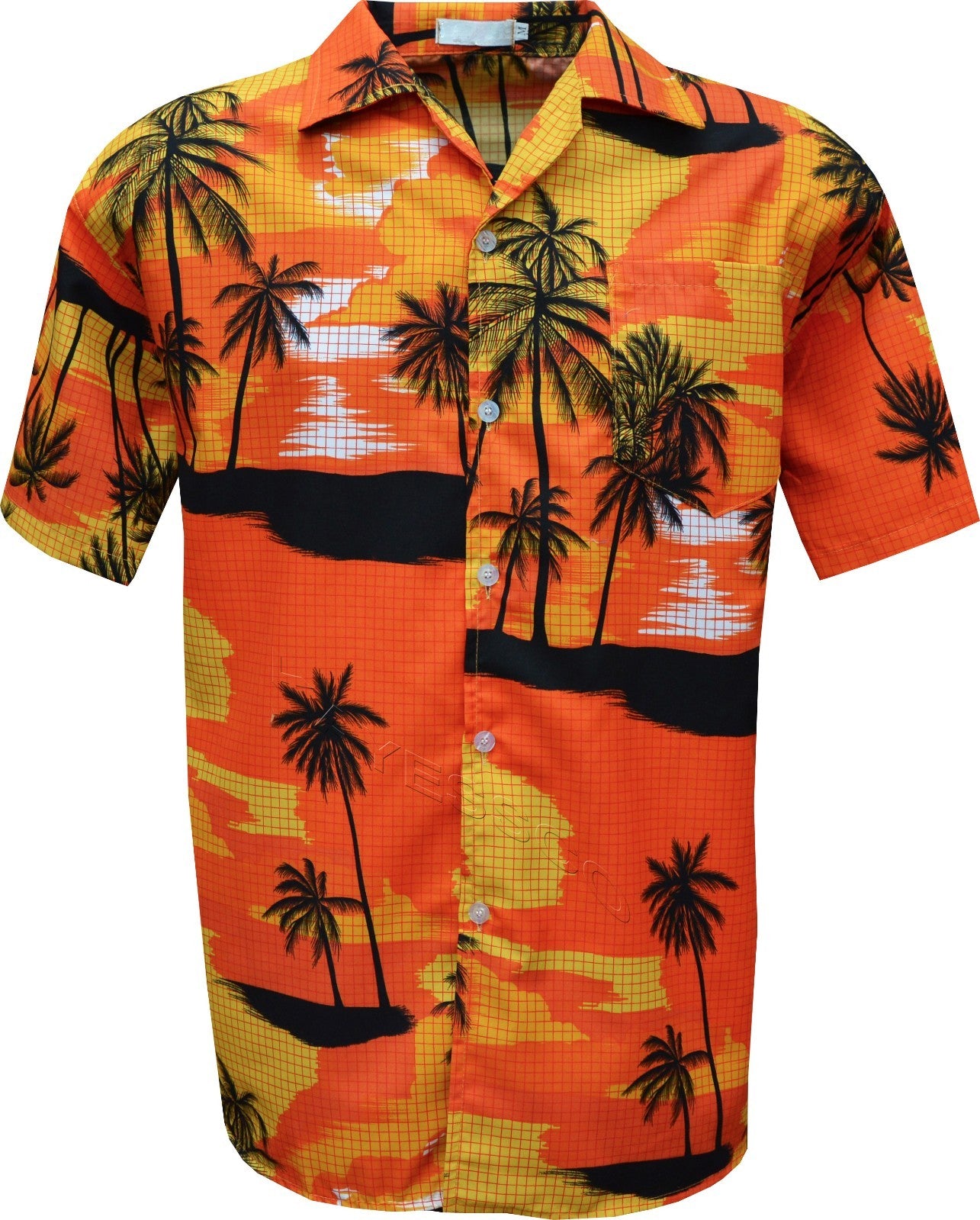 Mens Hawaiian Shirt Stag do Fancy Dress Beech Floral Holiday Short Sleeve Casual