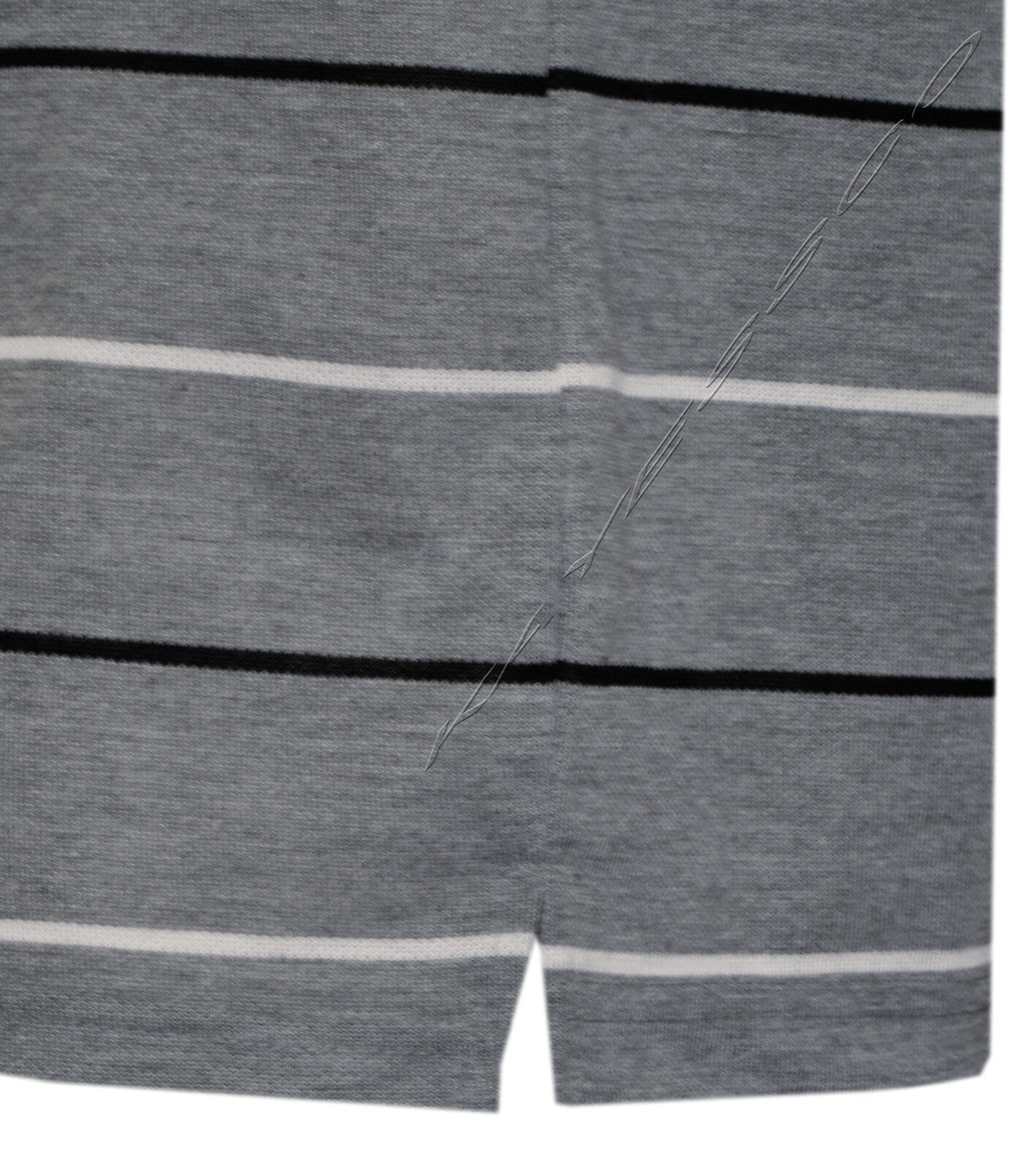 Mens Short Sleeve Polo Shirt Striped Pique Top Summer Casual with Pocket M - XXL