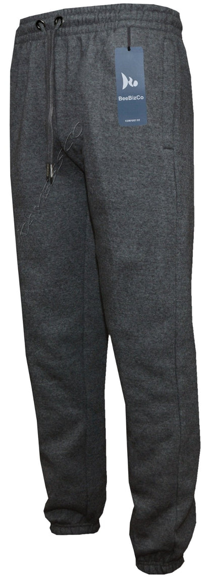 Mens Jogging Bottom Fleece Joggers Casual Trousers With Zip Pockets M - 6XL