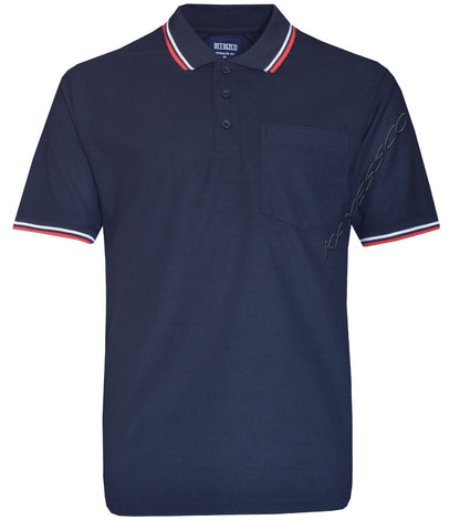 Short Sleeve Polo Pique Shirt Double Tipping Collar w Pocket by Beebizco M - 3XL