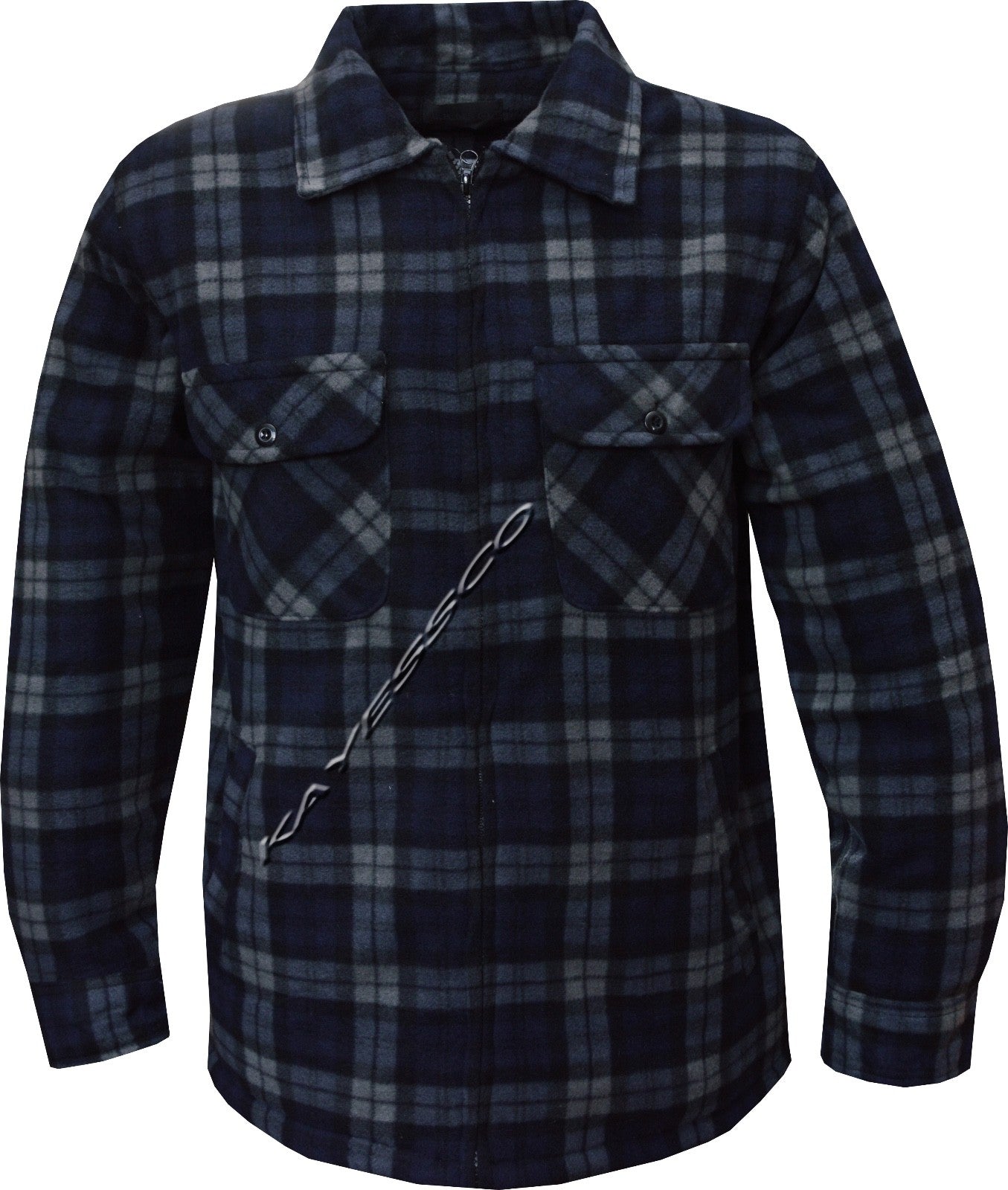 Mens Fleece Padded Lumberjack Shirt Jacket Fur Lined Sherpa Winter Warmer M-5XL