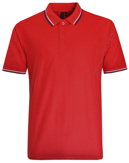 Mens Short Sleeve Polo Shirt Plain Pique Double Tipping Collar Causal Top M-XXL