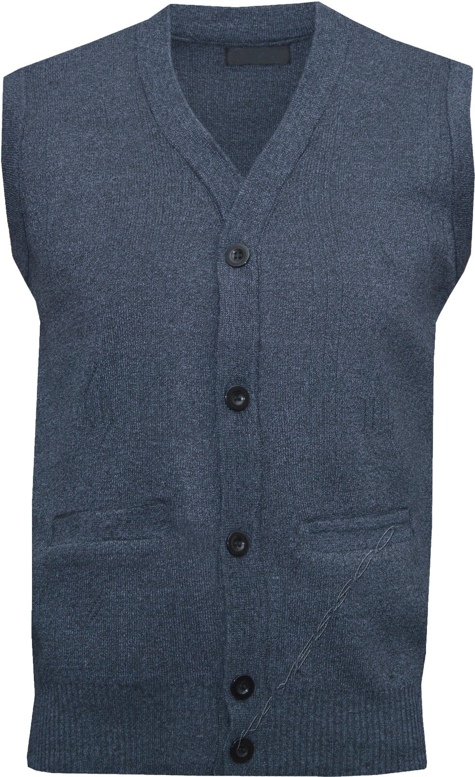 Mens Sleeveless V Neck Jumper Button Up Sweater Tank Top Cardigan Casual M - 2XL
