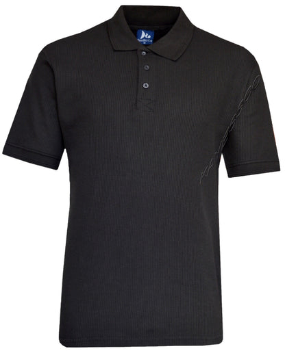 Mens Short Sleeve Polo Shirt Waffle Knit Casual Cotton Mix Thin Summer Top M-3XL