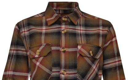 Flannel Shirt Lumberjack Yarn Dyed Check Brushed 100% Cotton w/ 4 Pockets S-XXL