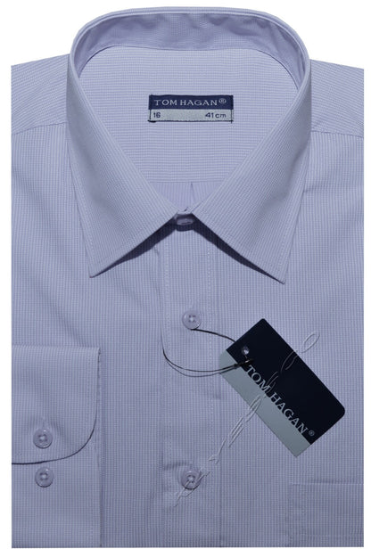 Small Check/Stripe Shirts Long Sleeve Casual Button Up with Pocket by Tom Hagan