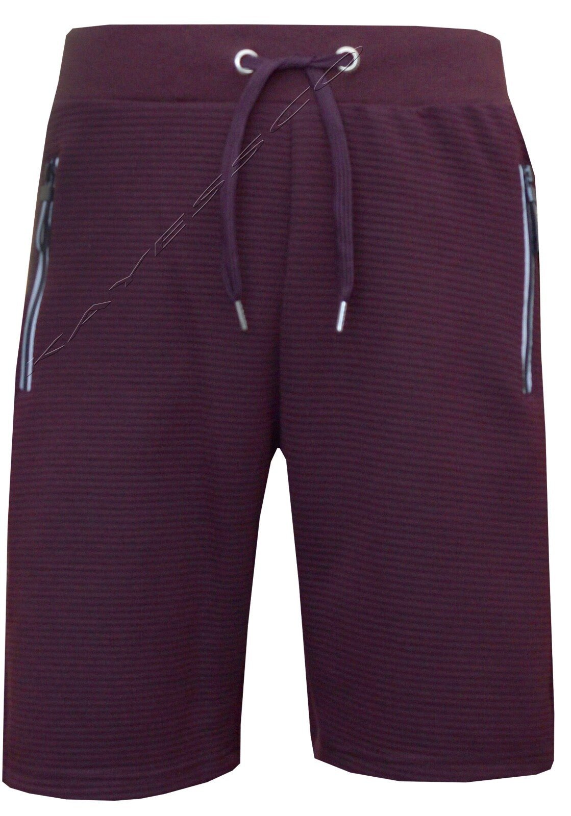 Mens Plain Sports Running GYM Training Elastic Jogging Fleece Shorts Zip Pockets