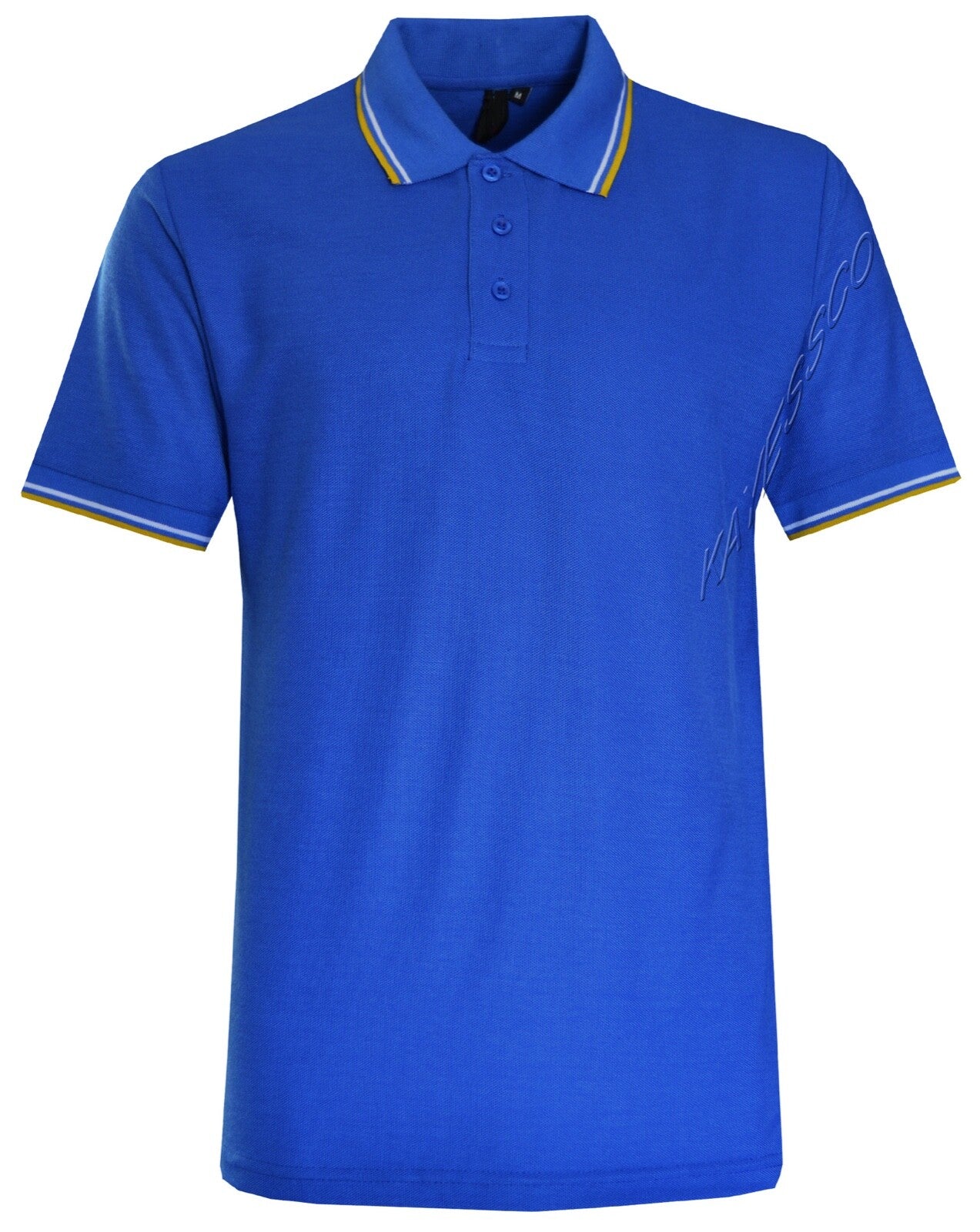 Mens Short Sleeve Polo Shirt Plain Pique Double Tipping Collar Causal Top M-XXL