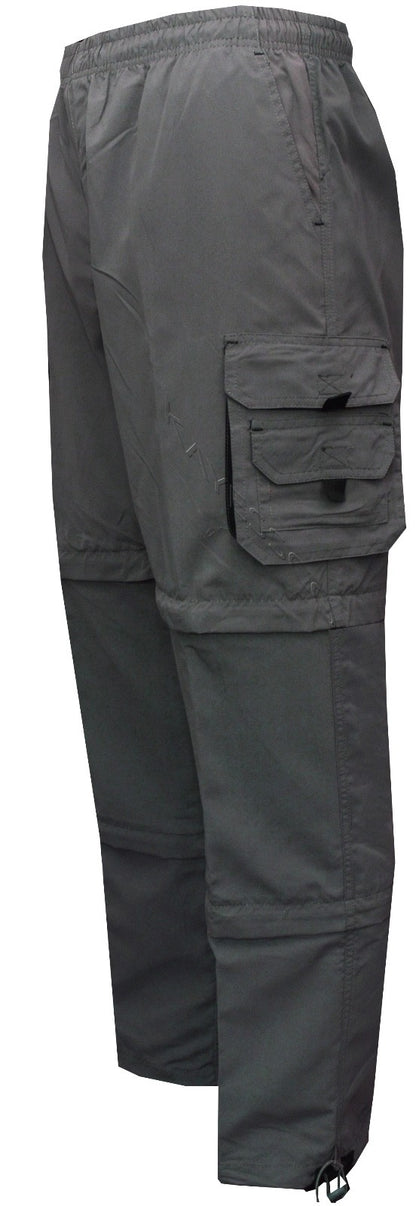  Mens Zip Off Cargo 3 in1 Trousers Tracksuit Sport Casual Bottoms Shorts 3/4