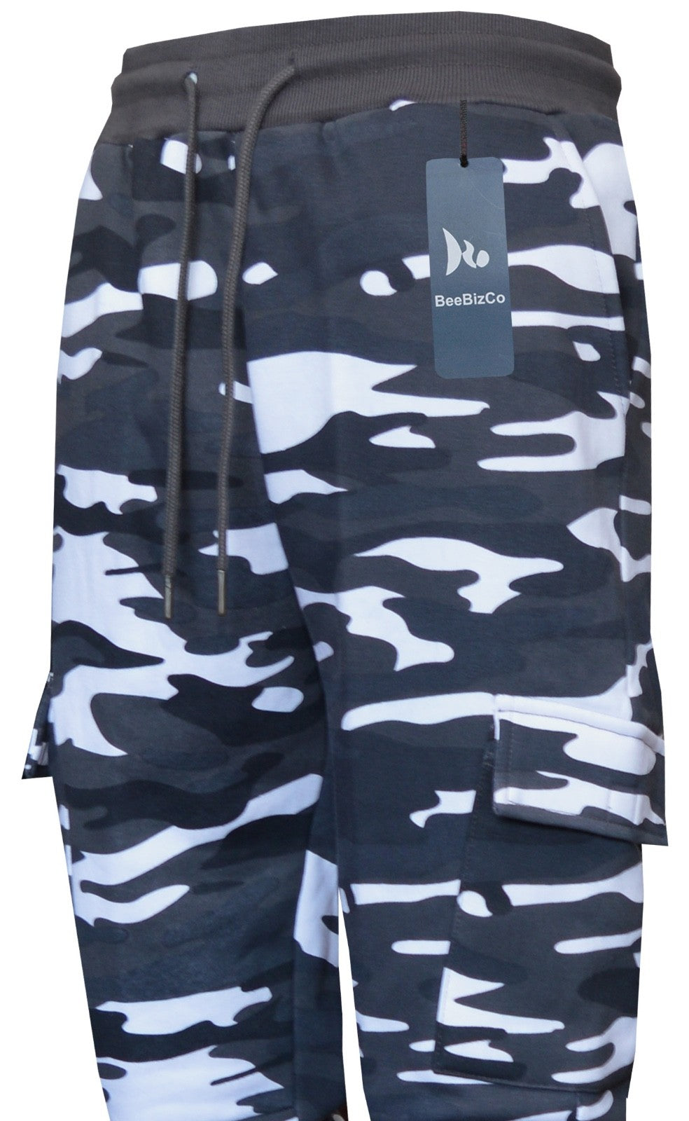 Camouflage Cargo Joggers Slim Fit Bottoms Fleece Casual Sweatpants by Beebizco