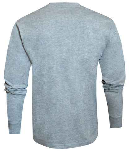 Long Sleeve T-shirt Plain Ribbed Cuffs Classic Crew Neck Casual Tee Tops M- 3XL