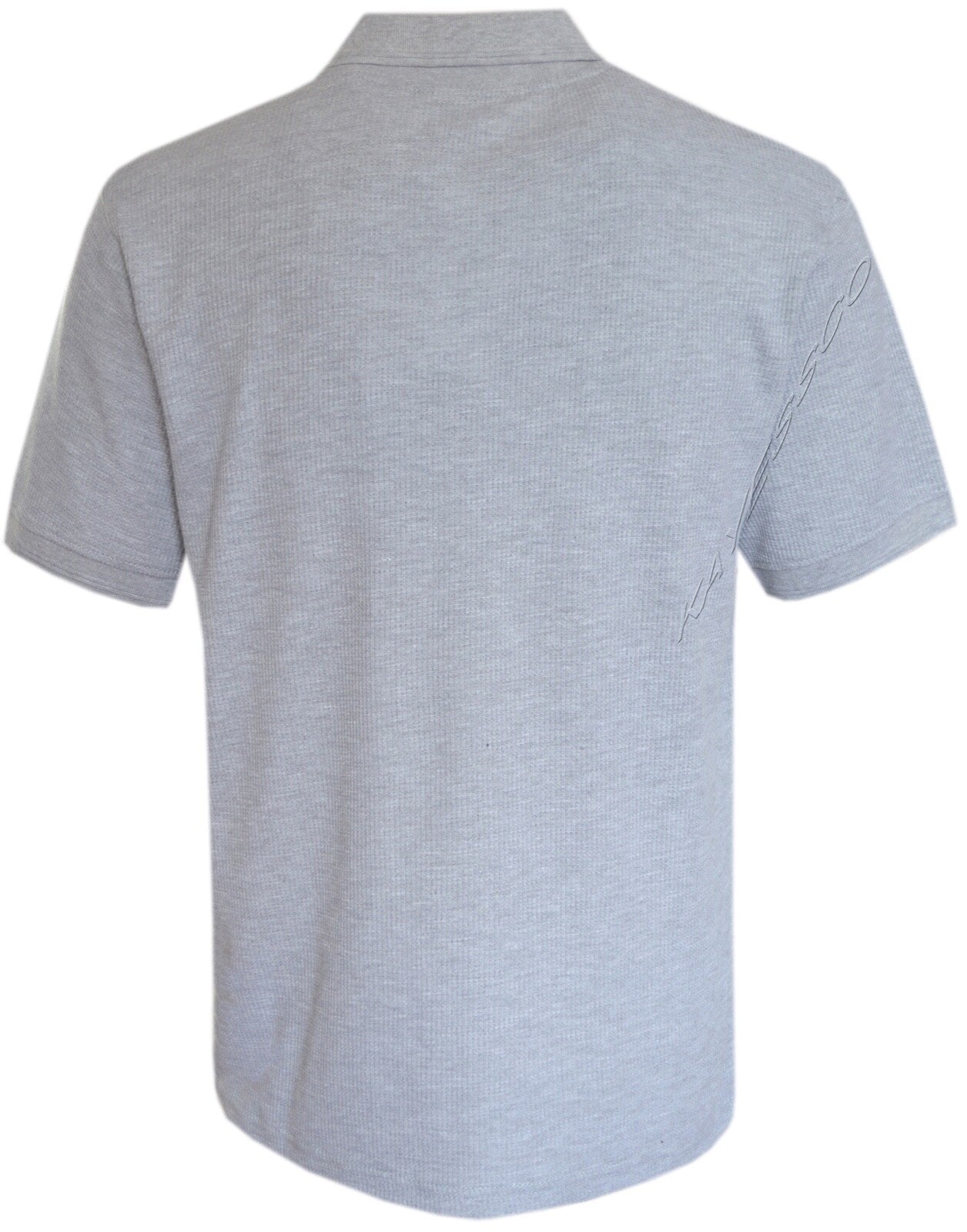 Mens Short Sleeve Polo Shirt Waffle Knit Casual Cotton Mix Thin Summer Top M-3XL